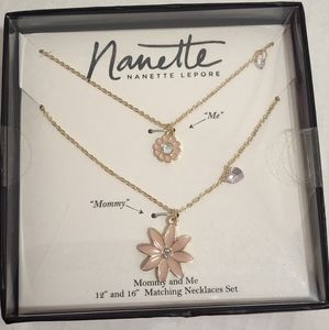 Nanette Lepore Mommy and Me Necklaces set 12" and 16"